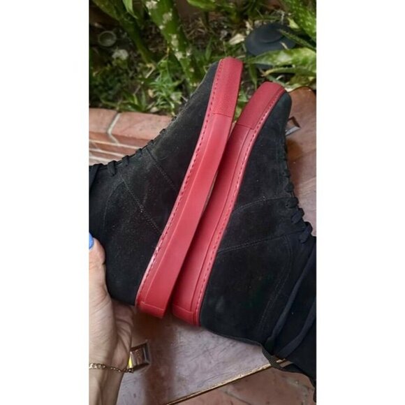 Daniel Patrick Men's Hightop Black Red Shoes Size 8 41 Pre-Owned! - Picture 2 of 6